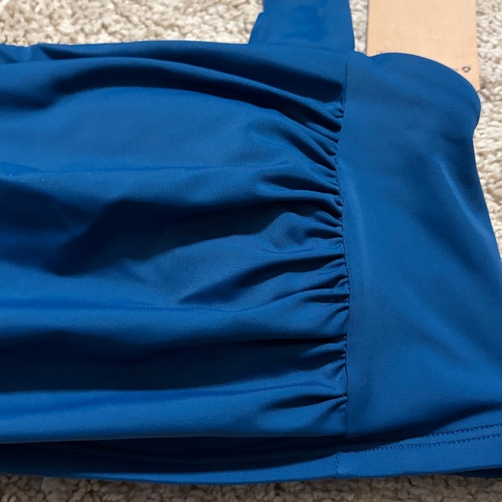 Boden Kythira Ruched Bikini Top Blue Size 16-18 NWT - Picture 3 of 7